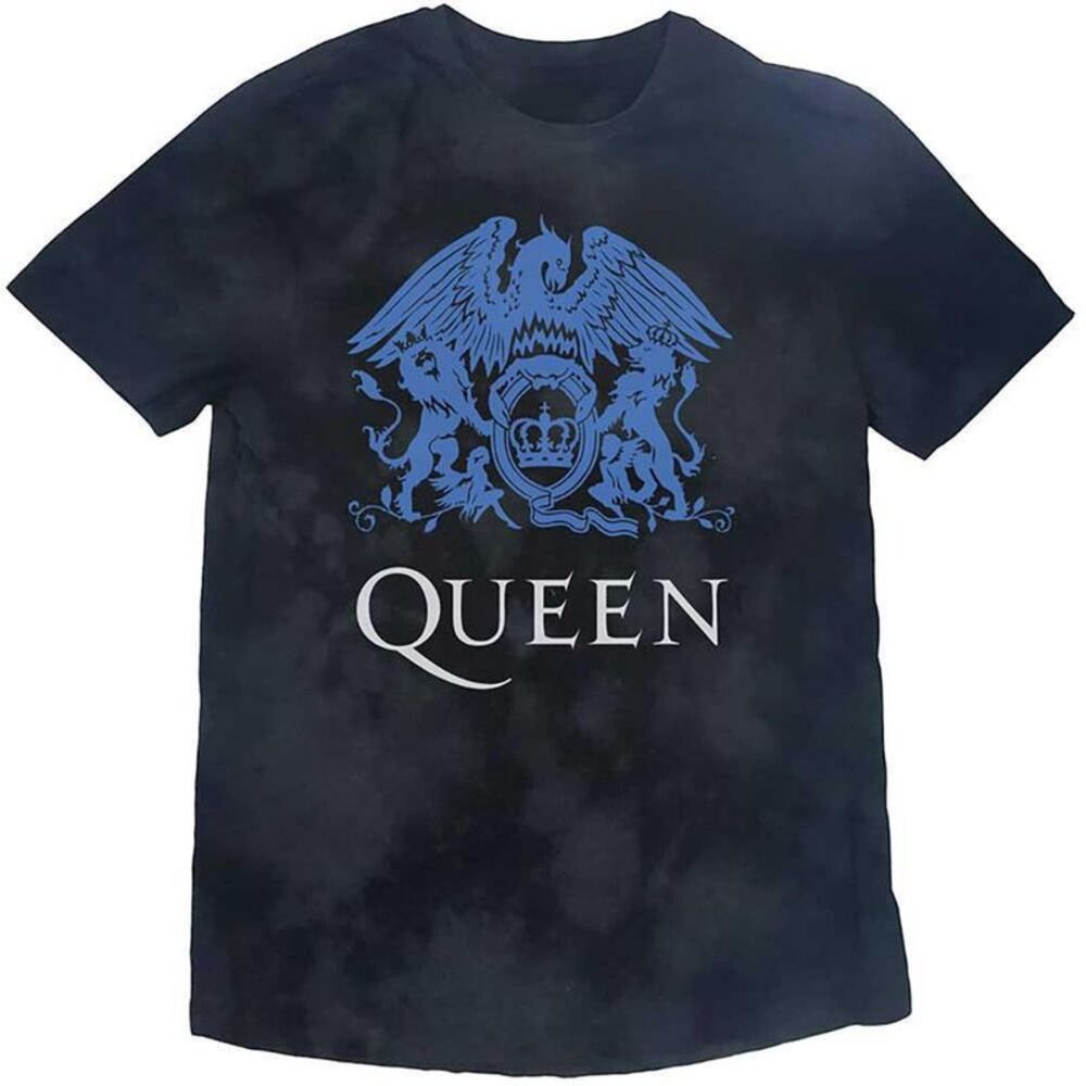 Queen Childrens/Kids Crest T-Shirt / Black/Blue